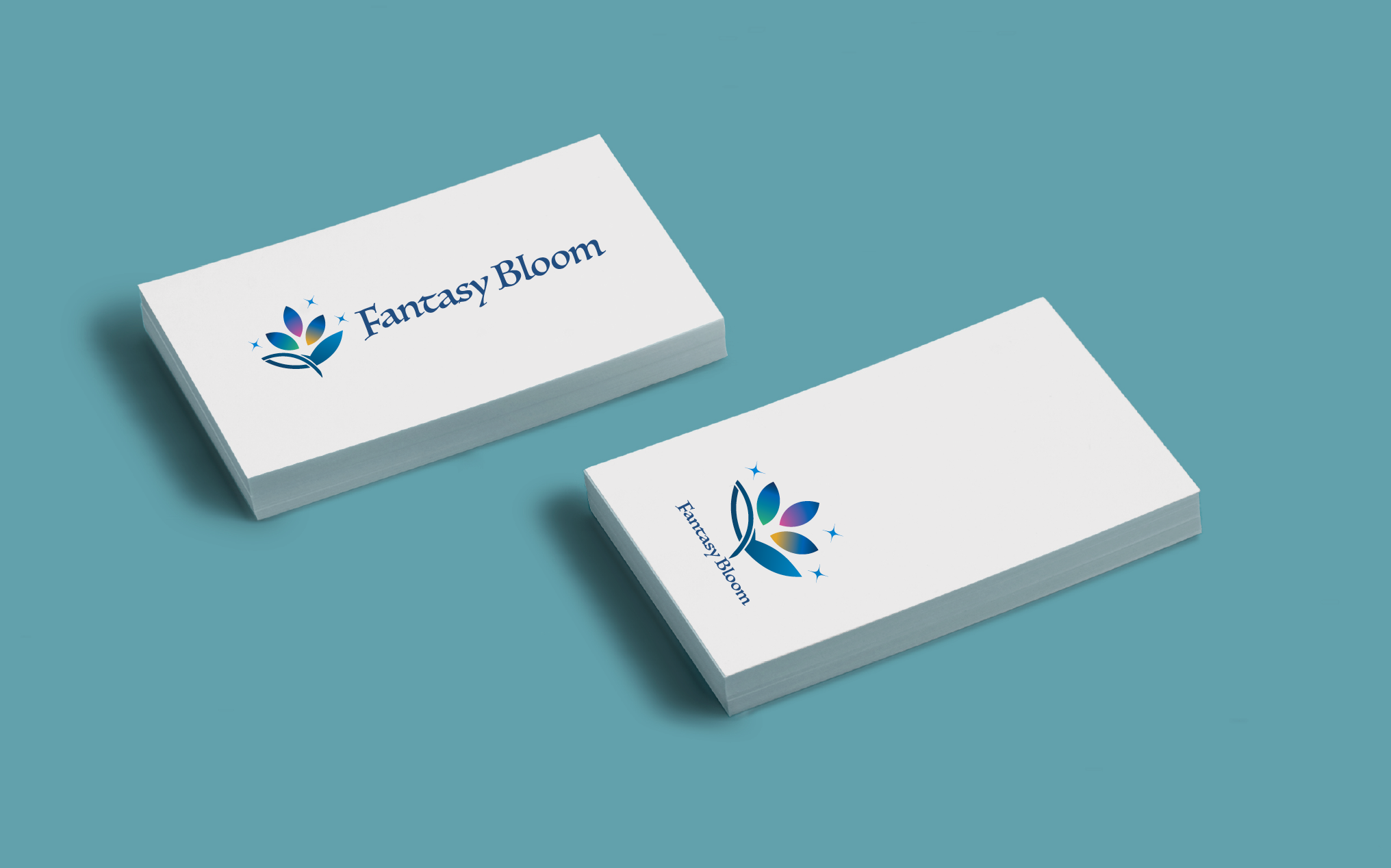 ハンドメイド作家「Fantasy Bloom」様シンボル・タイポグラフィ-名刺サンプル
